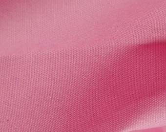 Pink - 100% Cotton Canvas Fabric - Plain Solid Colour Material - 57" (146cm) wide