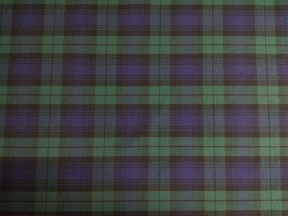 Flat Weave 100/% Cotton Tartan Fabric Material Double Sided 147cm 58/" wide