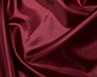 Wine Red Habotai 'Silk' Lining Fabric Polyester Material 145cm (57") Wide