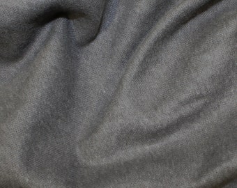 Dark Grey - Plain Winceyette Flannelette 100% Brushed Cotton Fabric - 105cm (41") Wide - per metre or half metre