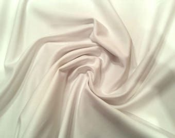 White - Plain 100% Cotton Drill Fabric - Medium Weight - 150cm (59") Wide Dress Fabric