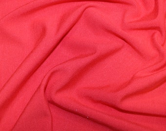 Red - Bamboo Jersey Knit Fabric - OekoTex - 155cm (61") wide