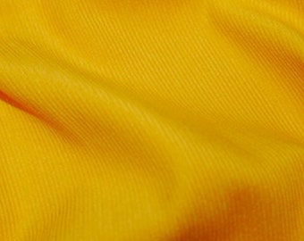 Yellow - Needlecord Cotton Corduroy 21 Wale Fabric Material - 140cm (55") wide