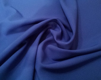 Royal Blue - Polyester Bi-Stretch Panama Suiting Dress Fabric - 147cm (58") Wide