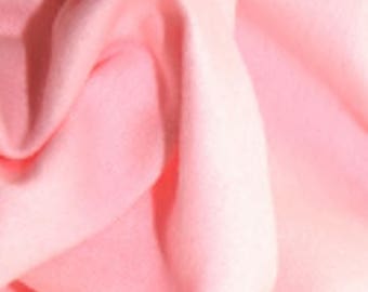 Pink - Plain Winceyette Flannelette 100% Brushed Cotton Fabric - 105cm (41") Wide - per metre or half metre