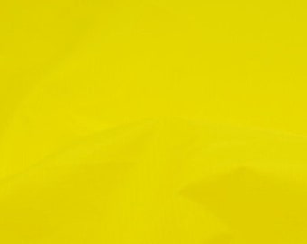 Flo Yellow - Ripstop Fabric - Plain Solid Colours - Material - 59" (150cm) wide - Rip-Stop Polyester