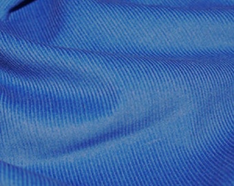 Royal Blue - Needlecord Cotton Corduroy 21 Wale Fabric Material - 140cm (55") wide