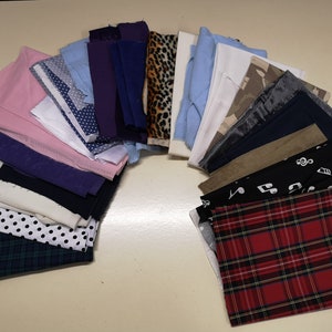 1 KG Scrap Bag of Fabric Remnants, Offcuts, Roll Ends and Pieces