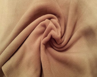 Tan - Polar Fleece Fabric - Metre/Half - Anti Pil - 59" (150cm) wide