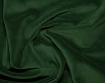 Bottle Green Premium 100% Cotton Velvet Fabric Material - 112cm (44") wide