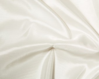 Ivory Taffeta Fabric Polyester Material 145cm (57") Wide