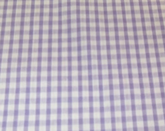 Lilac - Corded Gingham - Eighth 1/8 Inch Check - Dress Fabric Material - Metre/Half - 44 inches (112cm) wide