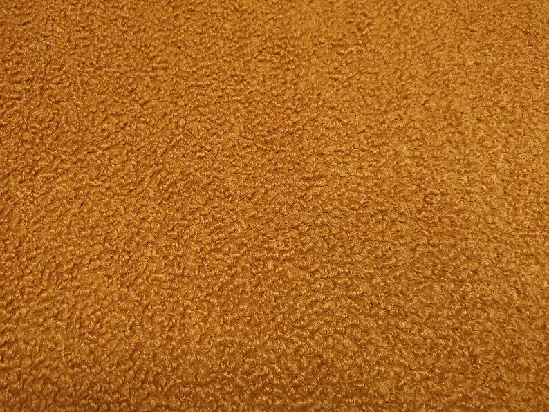 Mustard/gold Curly Knit Boucle Type Stretch Fabric - Etsy UK