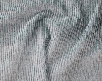 Grey Jumbo Cord - Cotton Corduroy 4.5 Wale Fabric Material - 142cm (56") wide