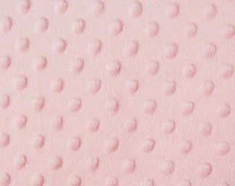 Pink - Dimple Dot Popcorn Cuddle Soft Nipple Fleece Fabric - 150cm (59") wide - per metre or half metre