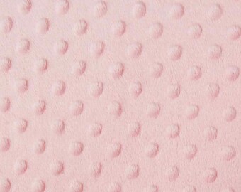 Pink - Dimple Dot Popcorn Cuddle Soft Nipple Fleece Fabric - 150cm (59") wide - per metre or half metre