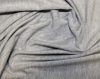 Light Grey - Bamboo Jersey Knit Fabric - OekoTex - 155cm (61") wide