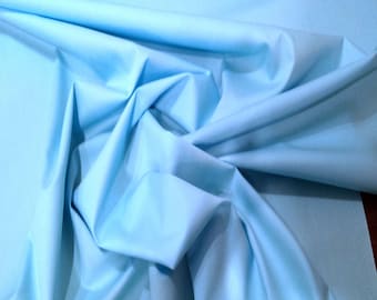 Sky Blue - 100% Cotton Poplin Dress Fabric Material - Plain Solid Colours - Metre/Half - 44" (112cm) wide