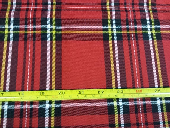 Qualität Tartan Stoff - Rot Royal Stewart Tartan Print - 147 Cm Breit