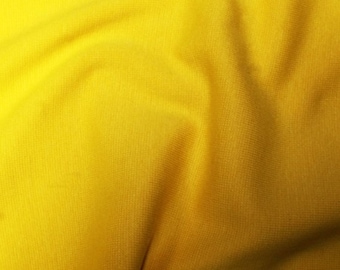 Yellow - Stretch Cotton Jersey Tube Tubing Fabric Material - 37cm round (14.5") wide
