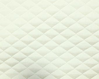 Ivory - Stretch Quilting Fabric Material - Polyester - 150cm (59") wide, 7 Colours, Diamond Pattern