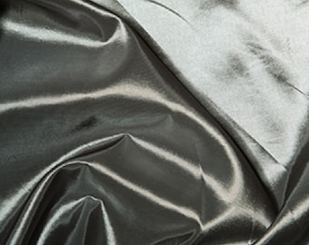 Silver Grey Taffeta Fabric Polyester Material 145cm (57") Wide