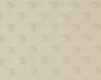 Cream - Dimple Dot Popcorn Cuddle Soft Nipple Fleece Fabric - 150cm (59") wide - per metre or half metre