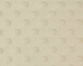 Cream - Dimple Dot Popcorn Cuddle Soft Nipple Fleece Fabric - 150cm (59") wide - per metre or half metre