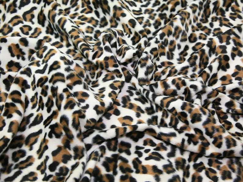 ZEBRA WIDTH 112 CM ANIMAL PRINTED POLY COTTON FABRIC COW LEOPARD