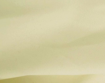 Cream - 100% Cotton Canvas Fabric - Plain Solid Colour Material - 57" (146cm) wide