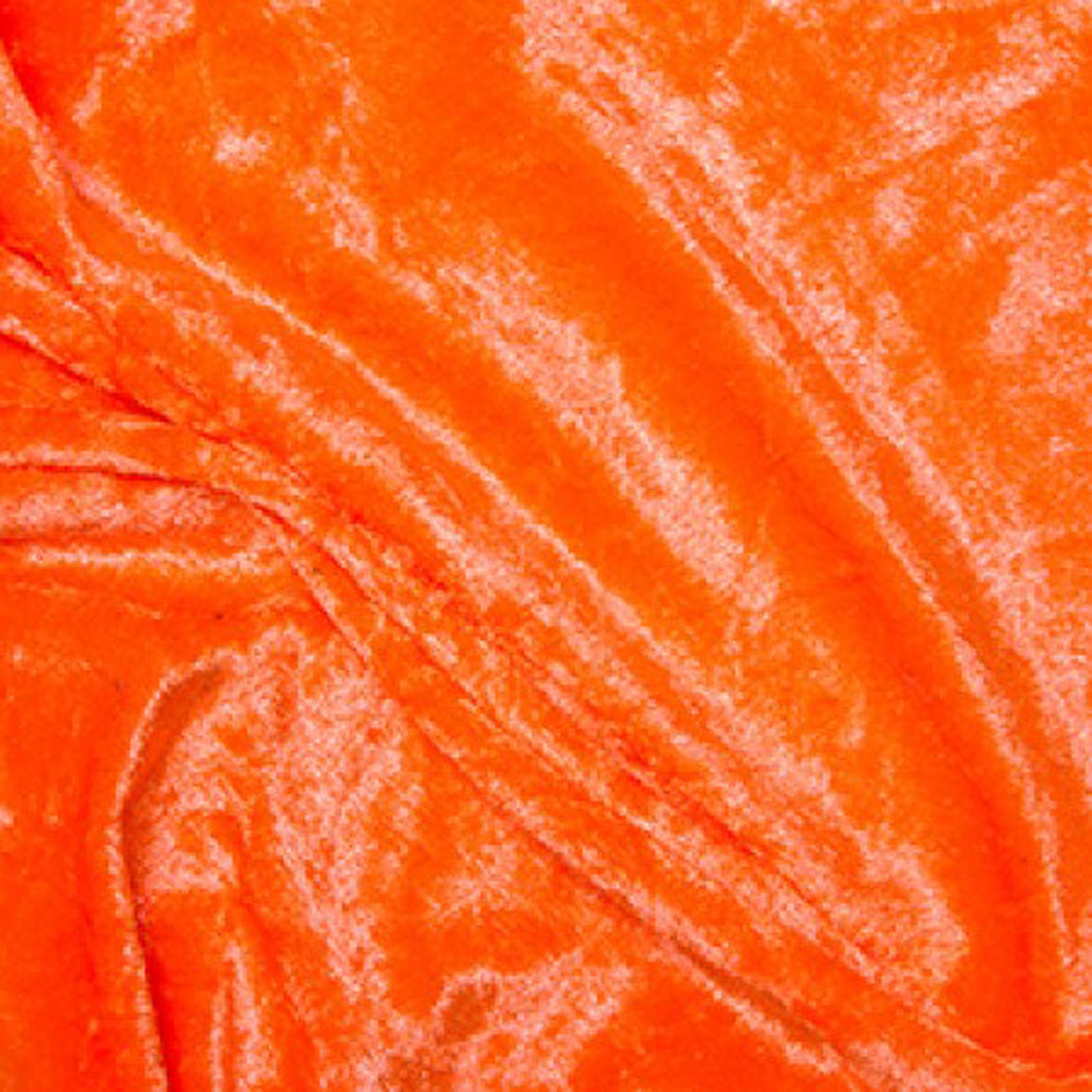 Orange Crushed Velvet Velour Fabric Material Polyester | Etsy