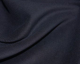 Navy Blue - Needlecord Cotton Corduroy 21 Wale Fabric Material - 140cm (55") wide