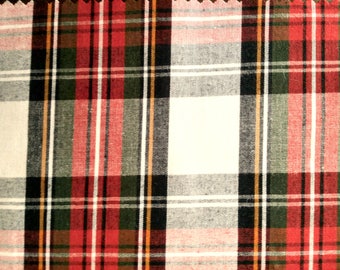 Stewart Modern Dress - Flat Weave 100% Cotton Tartan Fabric Material - Double Sided - 147cm (58") wide