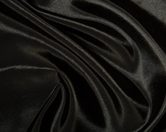 Black Taffeta Fabric Polyester Material 145cm (57") Wide