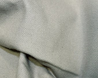 Light Grey - 100% Cotton Canvas Fabric - Plain Solid Colour Material - 57" (146cm) wide