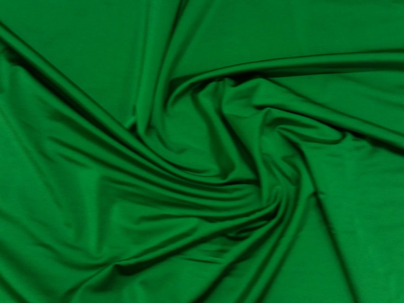 Emerald Green Plain Lycra Spandex Stretch Fabric Material | Etsy