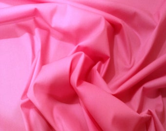 Sugar Pink - 100% Cotton Poplin Dress Fabric Material - Plain Solid Colours - Metre/Half - 44" (112cm) wide