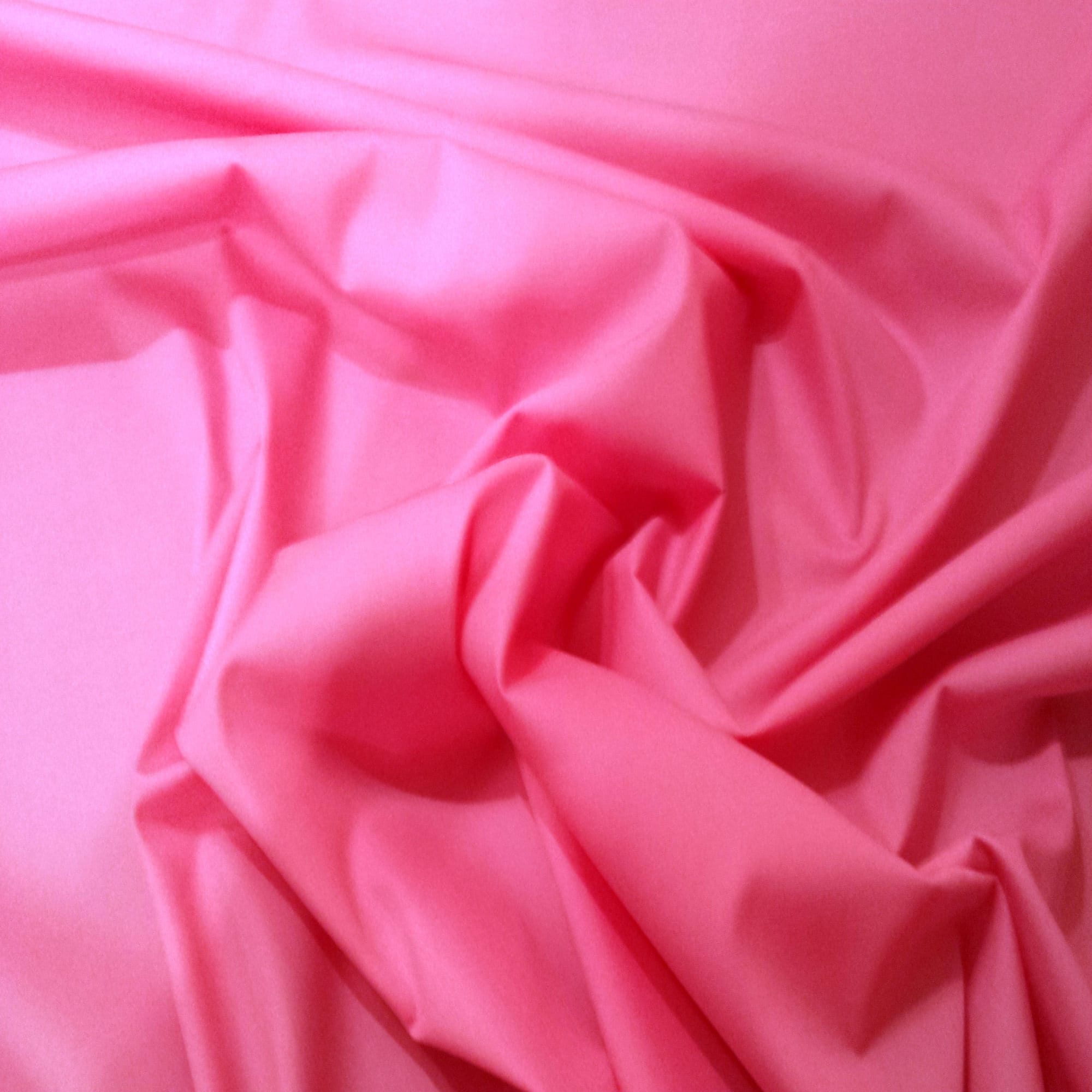 Sugar Pink - 100% Cotton Poplin Dress Fabric Material - Plain Solid ...