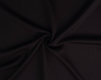 Black - Plain Scuba Bodycon Jersey Stretch Fabric Material -160cm (63") wide