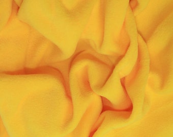 Yellow - Polar Fleece Fabric - Metre/Half - Anti Pil - 59" (150cm) wide