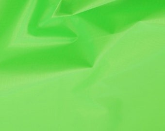 Fluorescent Green - Ripstop Fabric - Plain Solid Colours - Material - 59" (150cm) wide - Rip-Stop Polyester