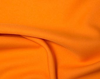 Orange - Polyester Twill Plain Fabric 150cm (59") Wide Dressmaking Material