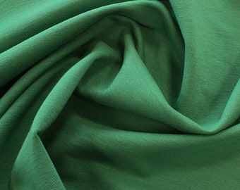 Green - Organic French Terry Loopback Cotton Jersey Knit Fabric - 150cm (59") wide