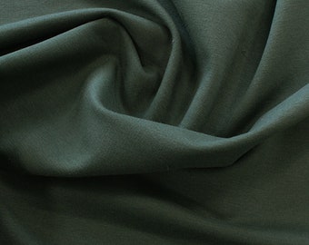 Forest Green - Organic French Terry Loopback Cotton Jersey Knit Fabric - 150cm (59") wide