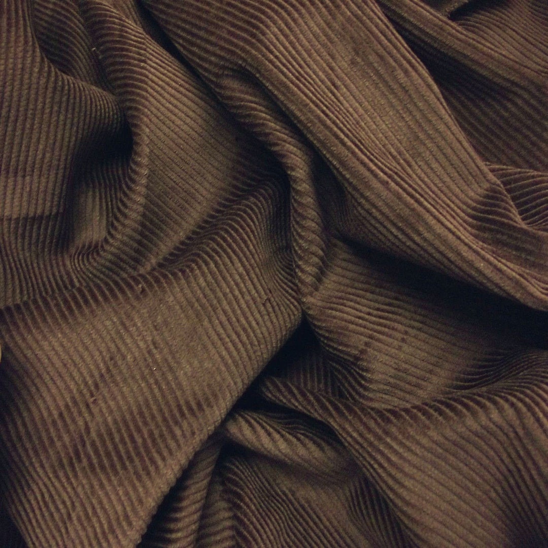 Brown - Cotton Corduroy 8 Wale Fabric Material - 144cm (56 Brown - Cotton Corduroy 8 Wale Fabric Material - 144cm (56