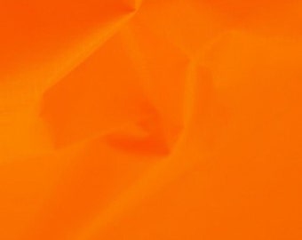 Fluorescent Orange - Ripstop Fabric - Plain Solid Colours - Material - 59" (150cm) wide - Rip-Stop Polyester