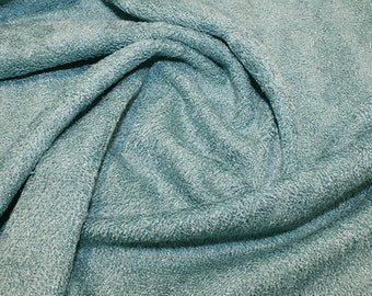 Teal Bamboo Terry Towelling Fabric - Plain Solid Colours - Towel Material - 150cm (59") wide