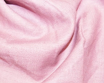 Pink Washed Linen - 100% Linen Fabric Material - 136cm (53") wide