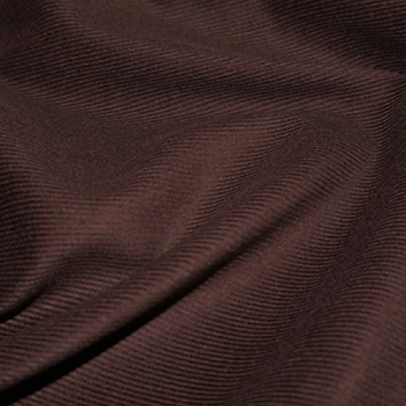 Chocolate Brown - Needlecord Cotton Corduroy 21 Wale Fabric Material - 140cm (55