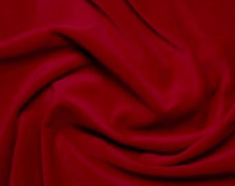 Wine Red Premium 100% Cotton Velvet Fabric Material - 112cm (44") wide